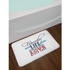 Words Family Love Typo Bath Mat