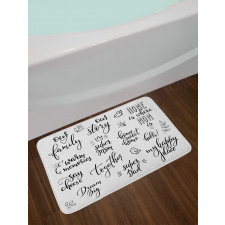 Family Lettering Bath Mat