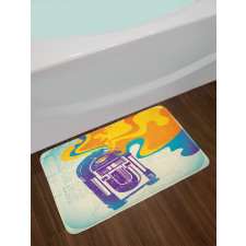 Retro Vintage Radio Music Bath Mat