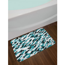 Aquatic Camouflage Tile Bath Mat