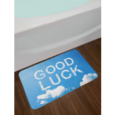 Message Sky Clouds Bath Mat