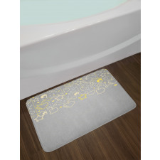 Grey Swirl Hearts Bath Mat