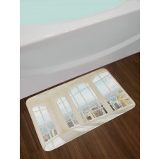 White Flat Modern Bath Mat