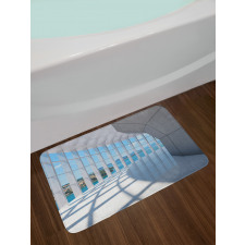 Skyscrapers Seascape View Bath Mat