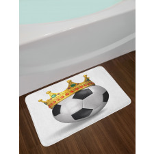 Football Soccer with Crown Bath Mat