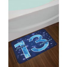 Polygon Effect Stars Bath Mat