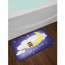 Boy Baby Sky Greeting Bath Mat