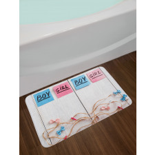 Stickers Garland Wood Bath Mat