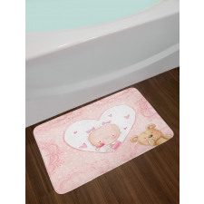 Girls Baby Teddy Bear Bath Mat