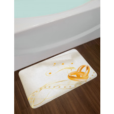 Rings Heart 3D Style Bath Mat