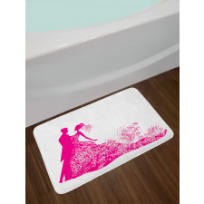 Dancing Couple Wedding Bath Mat