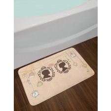 Married Couple Retro Bath Mat