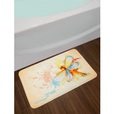 Dragonfly Moth Bug Bath Mat