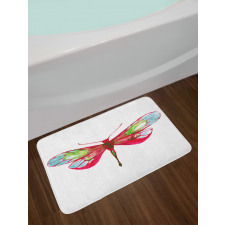 Watercolor Dragonfly Bath Mat