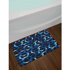 Curvy Modern Shapes Bath Mat