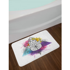 Hamsa Triangle Art Bath Mat