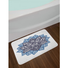 Boho Lotus Flower Bath Mat