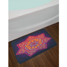 Geometric Tibetan Mandala Bath Mat
