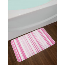 Vertically Striped Bath Mat