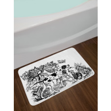 Dogs in Forest Bath Mat