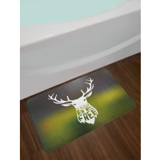 Deer Head Art Bath Mat