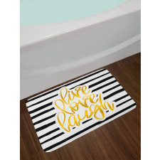 Stripes Text Bath Mat