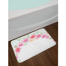 Floral Wreath Peony Bath Mat