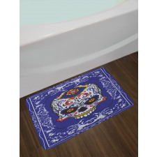Scary Floral Gothic Bath Mat