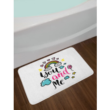 Rainbow Romance Bath Mat