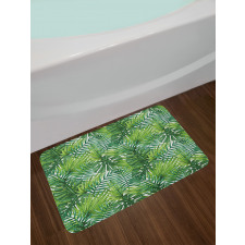 Tree Leaves Watercolor Bath Mat