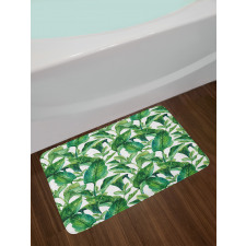 Watercolored Banana Tree Bath Mat