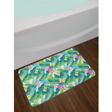 Flowers Plumeria Lilacs Bath Mat