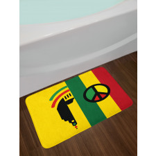 Reggae Music Peace Bath Mat