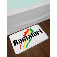 Grunge Rastafari Words Bath Mat