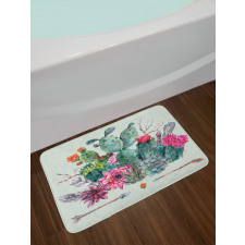 Thorny Boho Blossoms Bath Mat