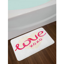 Heart Letters Love Bath Mat