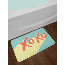 Pop Art Style Retro Vibrant Bath Mat