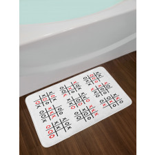 Tic Tac Toe Game Set Art Bath Mat