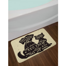 Cat Dog Friends Bath Mat