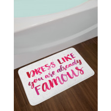 Fashion Words Bath Mat