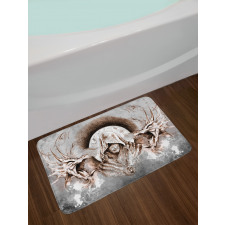 Monk Branches Medieval Bath Mat