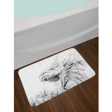 Medieval Myth Sketch Bath Mat