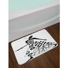 Native Tribal Bath Mat