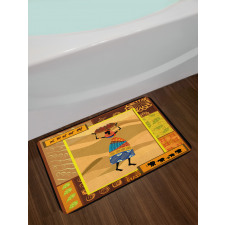 Camels Elephants Bath Mat