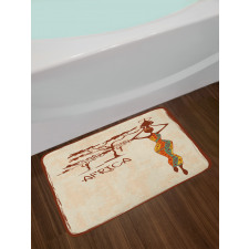 Slim Vintage Girl Bath Mat