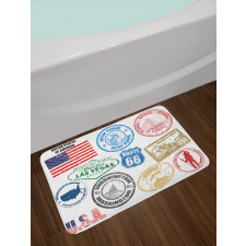 Grunge Stamps Bath Mat