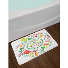 Motivational Text Bath Mat