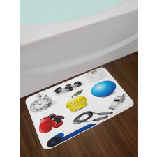 Vivid Workout Items Bath Mat