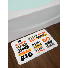 Positive Words Motivational Bath Mat