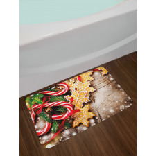 Cookies Candy Canes Bath Mat